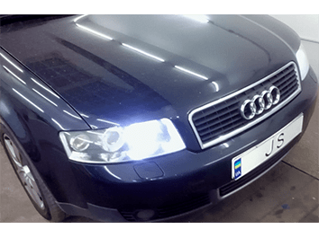 Установка ксенона на Audi A4 2002