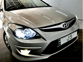 Установка светодиодных ламп Hyundai i30 2010