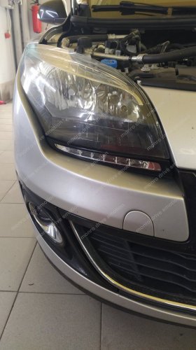 Встановлення лед ламп на Renault Megane 2016