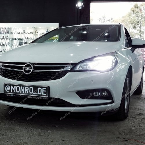 Установка LED ламп Opel Astra K