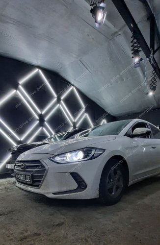 Установка ксенона Hyundai Elantra 2014 г.в.