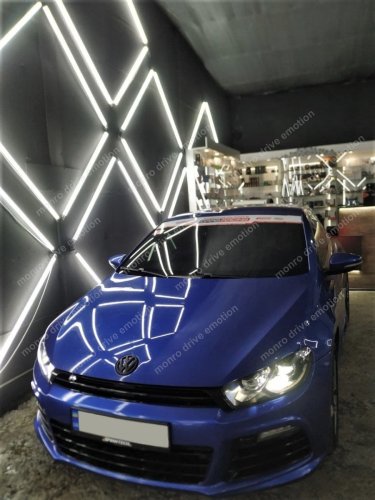  Установка LED линз  Volkswagen Scirocco 2015 г.в.