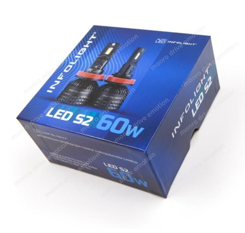 Комплект Led ламп Infolight S2 HB4 9006 6500K 60W