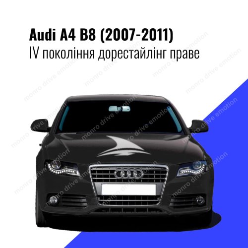 Стекло фары Audi A4 B8 (2007-2011) IV поколение дорестайлинг правое