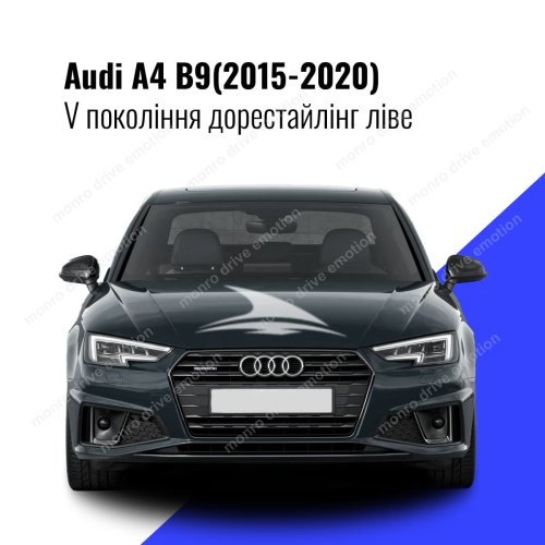 Стекло фары Audi A4 B9 (2015-2020) V поколение дорестайлинг левое
