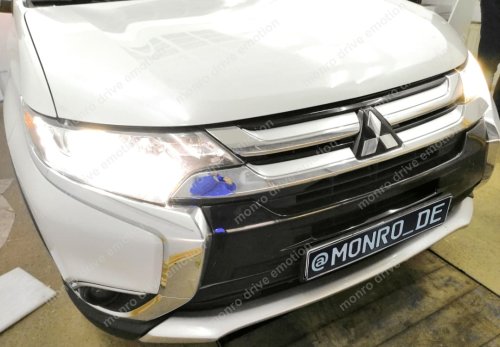 Установка светодиодных ламп на Mitsubishi Outlander 2015