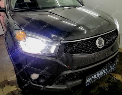 Установка LED ламп Ssang Yong Corando