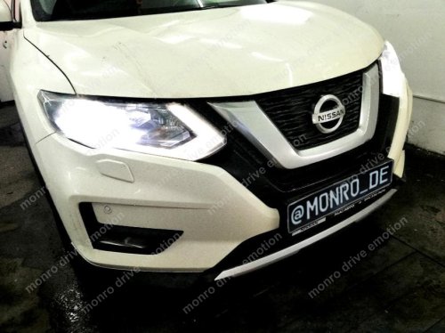 Установка светодиодных ламп Nissan Qashqai