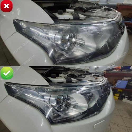 Mitsubishi Outlander 2012 - полірування і обклеювання фар бронеплівкою