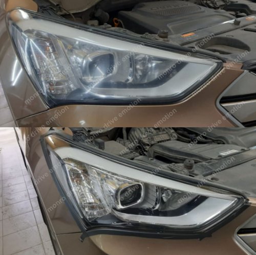 Полірування фар Hyundai Santa Fe 2009
