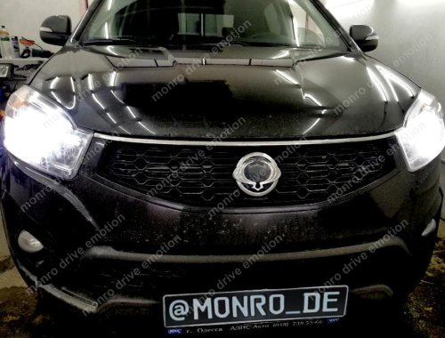 Установка LED ламп Ssang Yong Corando