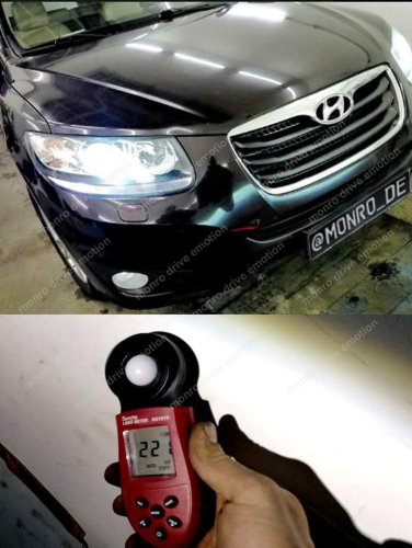 Установка ксенона Hyundai Santa Fe