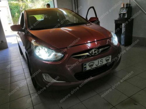 Установка линз Hyundai Accent
