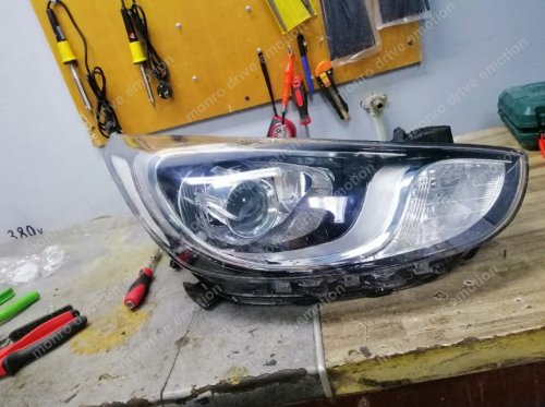 Установка линз Hyundai Accent
