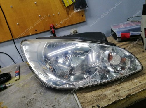 Установка линз Hyundai Getz