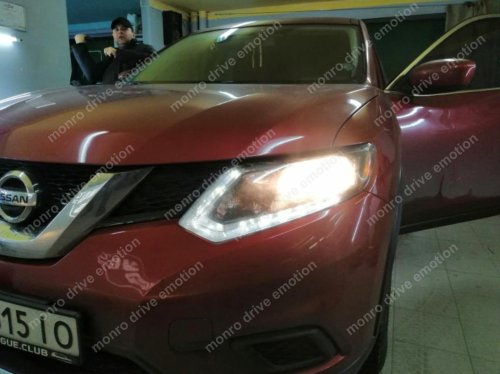 Установка линз Nissan Rogue
