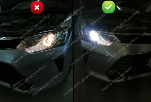 Установка ксенона Toyota Camry v50