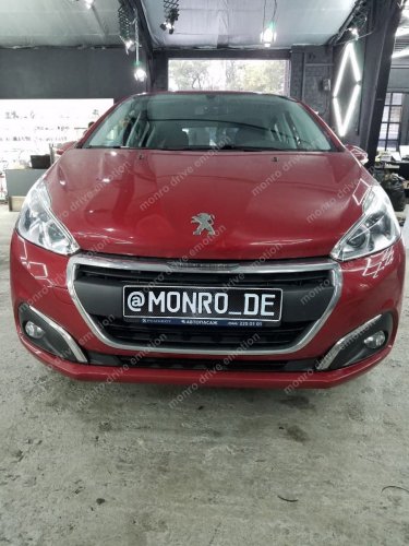 Установка LED ламп Peugeot 208 2016 г.в.