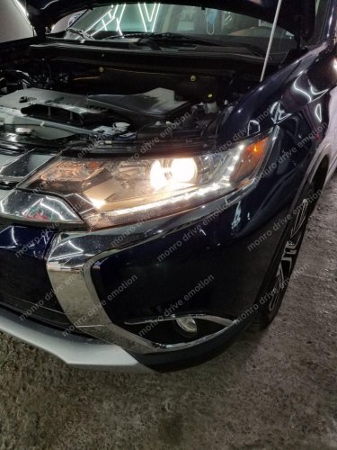 Регулировка фар Mitsubishi Outlander 2019 г.в.