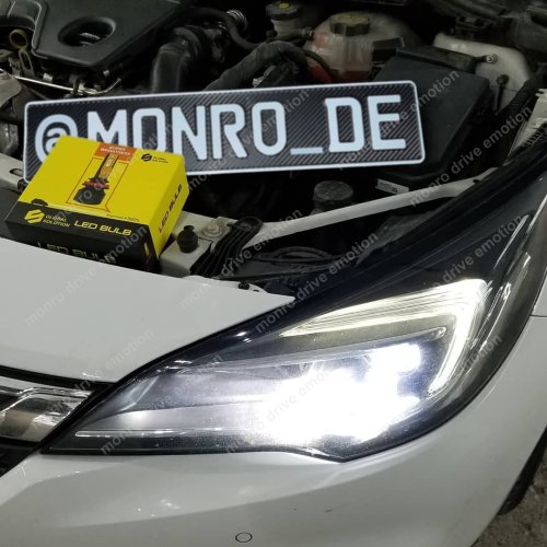 Установка LED ламп Opel Astra K