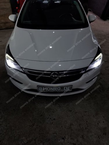 Установка LED ламп Opel Astra K