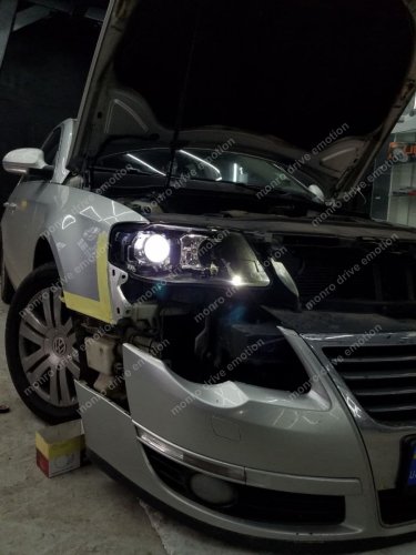 Установка линз Volkswagen Passat B6 2008