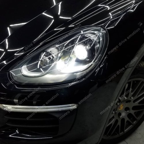 Установка ксенона Porsche Cayenne