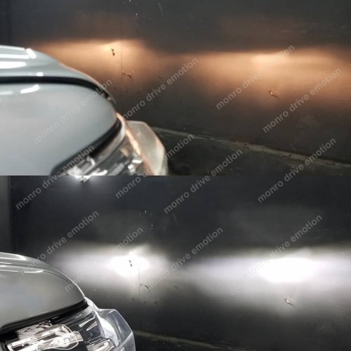 Установка LED ламп на Toyota Land Cruiser Prado 150 2018 года