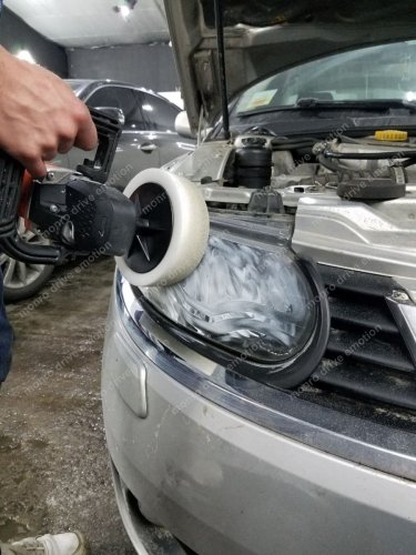 Saab 9-5 Aero 2009 - полировка  фар