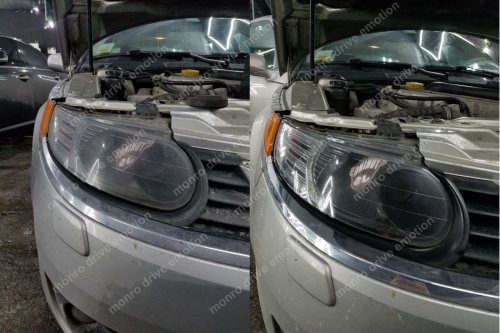 Saab 9-5 Aero 2009 - полировка  фар