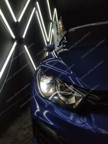  Установка LED линз  Volkswagen Scirocco 2015 г.в.