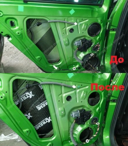 Установка шумо-виброизоляции дверей  на Skoda Octavia RS 2014 года
