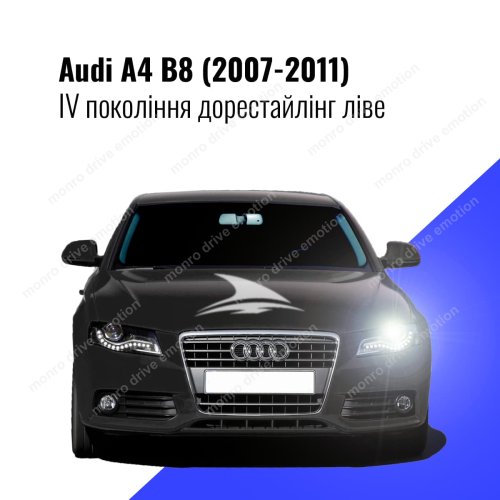 Стекло фары Audi A4 B8 (2007-2011) IV поколение дорестайлинг левое