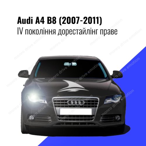 Стекло фары Audi A4 B8 (2007-2011) IV поколение дорестайлинг правое