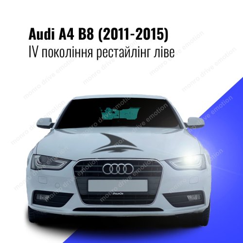 Стекло фары Audi A4 B8 (2011-2015) IV поколение рестайлинг левое