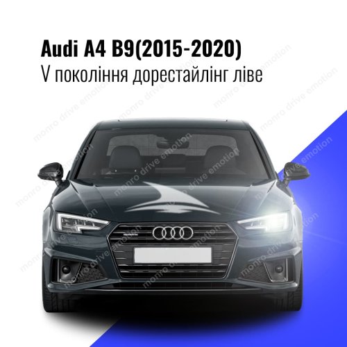 Стекло фары Audi A4 B9 (2015-2020) V поколение дорестайлинг левое
