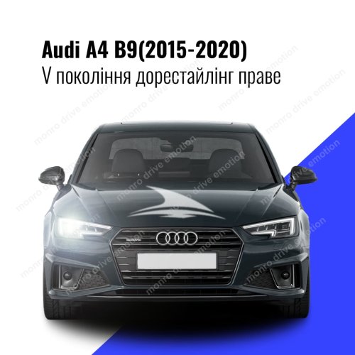 Стекло фары Audi A4 B9 (2015-2020) V поколение дорестайлинг правое
