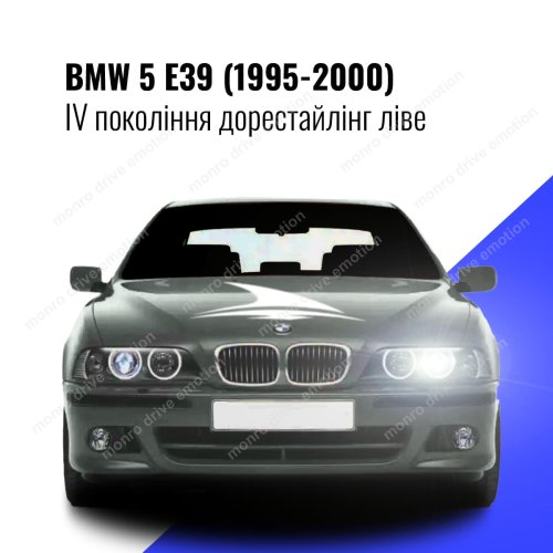 Стекло фары BMW 5 E39 (1995-2000) IV поколение дорестайлинг левое