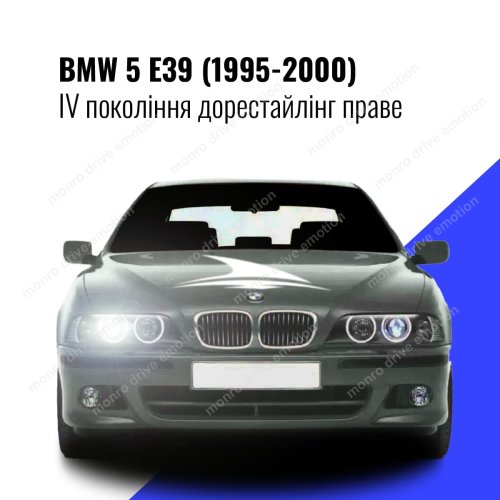 Стекло фары BMW 5 E39 (1995-2000) IV поколение дорестайлинг правое