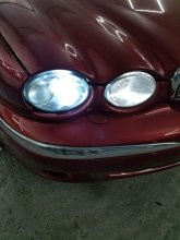 Полировка и шлифовка фар на Jaguar X-type 2007 г
