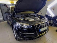 Полировка и шлифовкафар Audi Q7 2010 г.в.