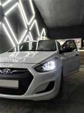Полировка и шлифовка фар Hyundai Accent 2013 г.в.