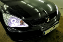 Установка линз Mitsubishi Lancer