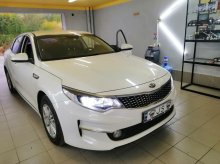 Установка ксенона ламп KIA Optima