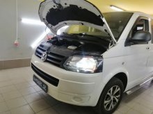 Установка LED ламп Volkswagen Transporter 5