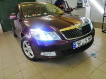 Установка ксенона Skoda Octavia