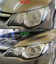 Полировка фар Honda Civic