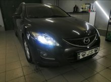 Установка линз Mazda 6