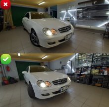 Mercedes-Benz W209 2005 - установка лінз и ксенону