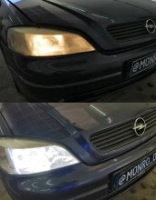 Установка LED ламп Opel Astra G